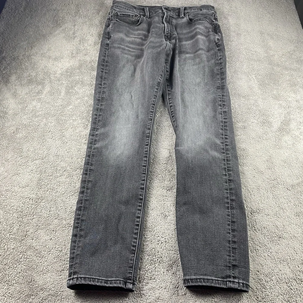 Lucky Brand 411 Athletic Taper Jeans Mens 30x29 Gray Denim Mid Rise